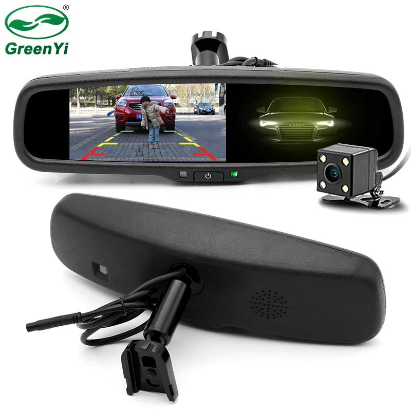 

HD 5 Inch TFT LCD Auto Dimming Anti/Glare Car Interior Mirrors Mirror Monitor With Original Bracket + LED Car Rear View Camera