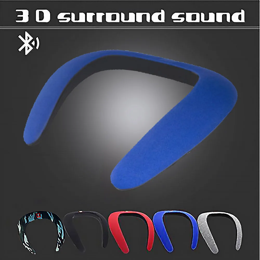 

HIPERDEL bluetooth speaker Portable Wireless Neckband Neck Speakers FM AUX SD USB with Stereo Premium sound quality C402