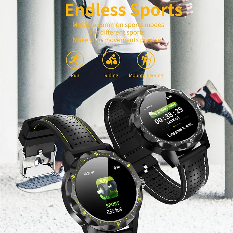 New Smart Watch IP68 Waterproof Sleep Monitor Alarm Clock for Mobile Phone Sport DOM668