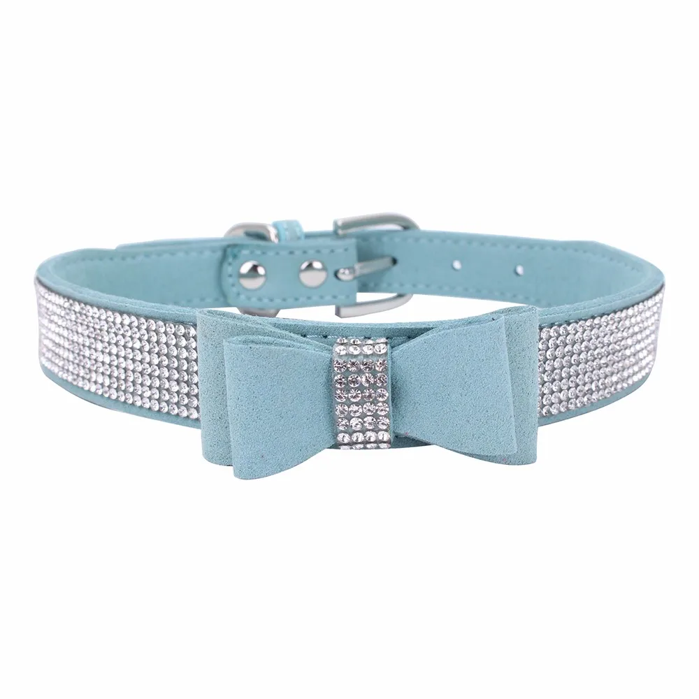 2018 NEW Exquisite Adjustable Bowknot Diamond Dog Puppy Pet Collars 2sw0804 | Дом и сад