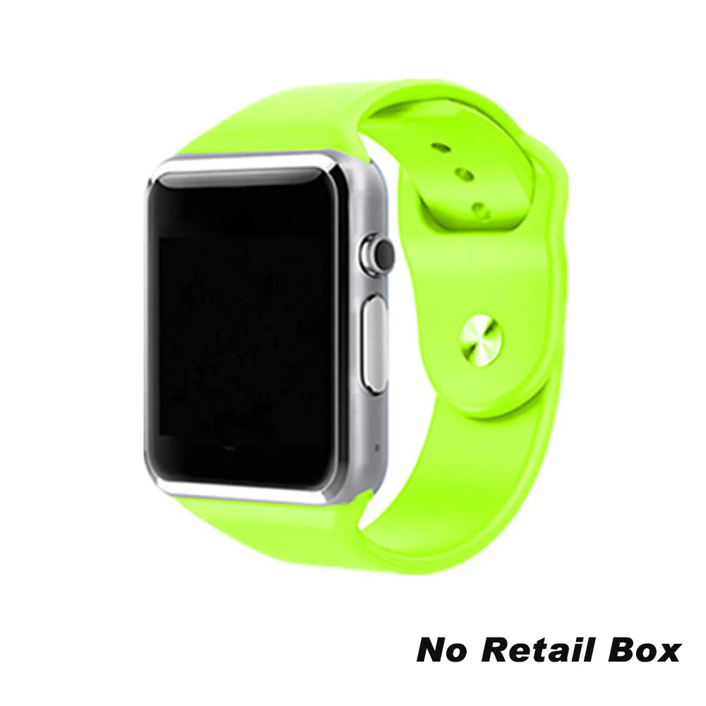 green NO box 696 A1 наручные часы Bluetooth Смарт часы Спорт Шагомер с sim-камерой Smartwatch для Android смартфон Россия фитнес-трекер - Цвет: green NO box