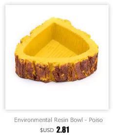 Экологическая миска из смолы. Дизайн-научная безядовитая и безвредная посуда для кормления рептилий. Круглая посуда для еды