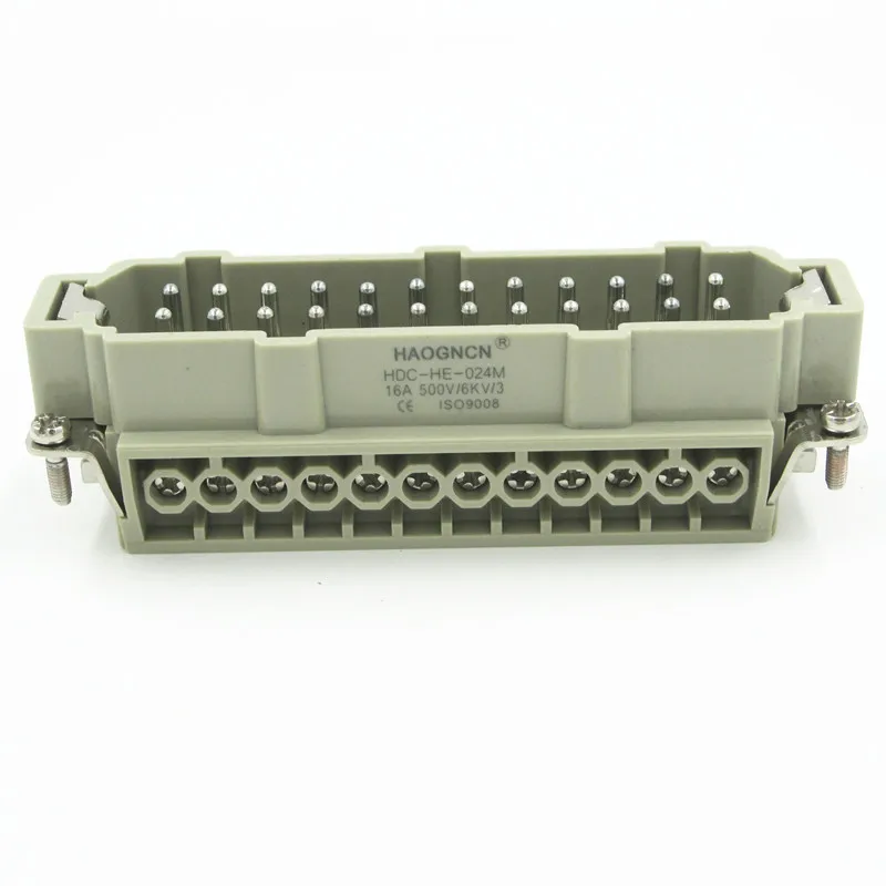 

HDC-HE-024M HAOGNCN Heavy Duty connector 24 pin 16A rectangular connector hot runner plug