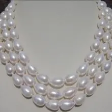 Mujer noblest Женская 8-9 мм белая AAA+ Южное море барокко жемчужное ожерелье 6" AAA свадебное слово Изысканная мода