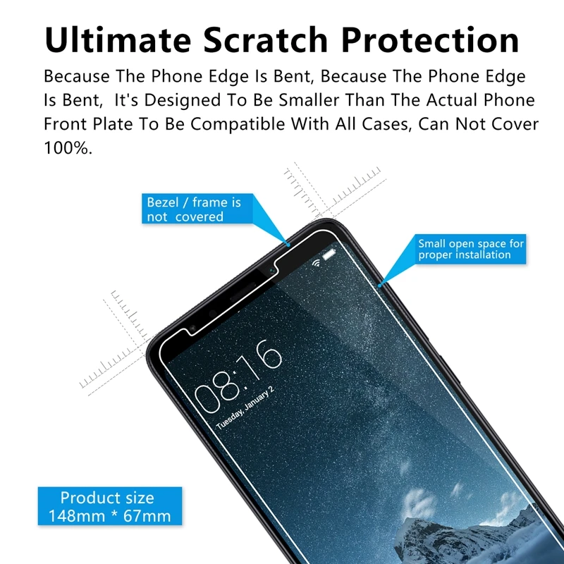 10 шт./лот Премиум закаленное Стекло для Xiaomi Redmi 5 плюс 99 дюймов Экран протектор