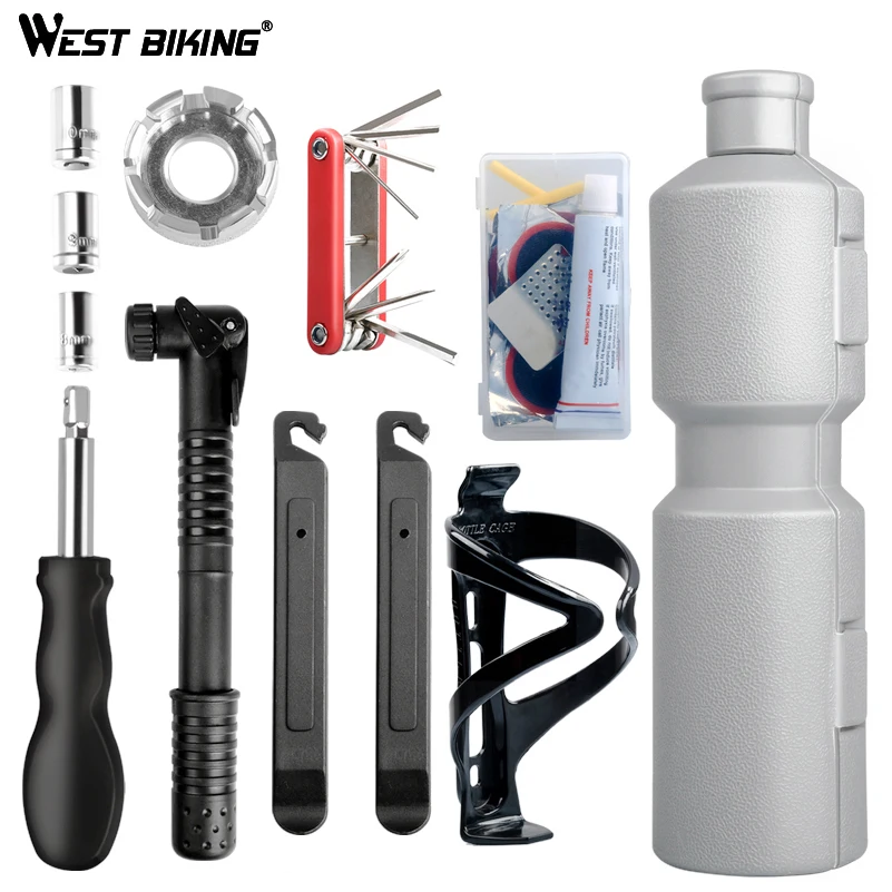WEST BIKING Bike Tool Set Capsule Box Bottle Bags Stainless steel