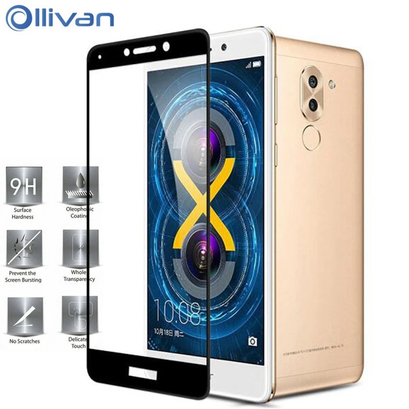 

OLLIVAN 3D Curved Edge Tempered Glass Screen Protector For Huawei P8 Lite 2017 Toughened Glass Film P8 Lite pelicula de vidro