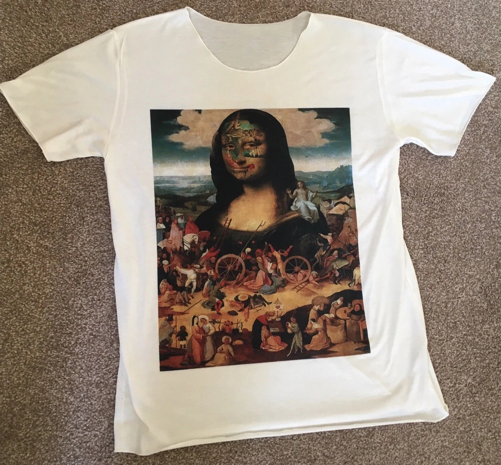 Футболка с принтом Mona Lisa-El Bosco большие модные футболки круглым вырезом | Мужская
