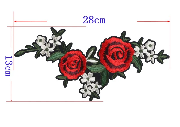 1 шт. большой цветок нашивки утюжок на 3D вышитые блестками патч красная роза аппликация пришить DIY патч, аксессуары для одежды нашивки - Цвет: Style  12