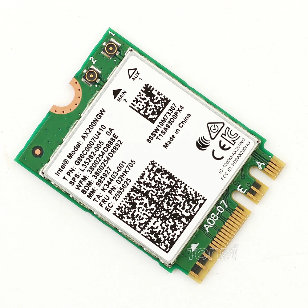 Двухдиапазонная 802.11ax для WIfi 6 Intel AX200 NGFF Wifi беспроводная карта AX200NGW MU-MIMO 5 ГГц до 2,4 Гбит/с Wifi+ BT 5,0 с антеннами
