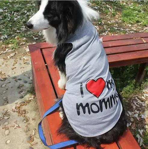 5 шт./лот Большая распродажа хлопковая одежда с надписью I Love DAD Mommy большие размеры