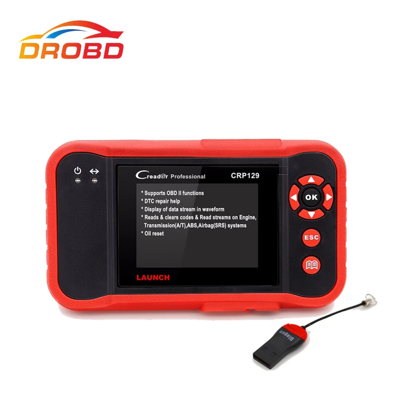 100% оригинальный сканер Launch X431 Creader CRP129 2017 launch CRP 129 ENG/AT/ABS/SRS EPB SAS|code reader scanner|crp 129code |
