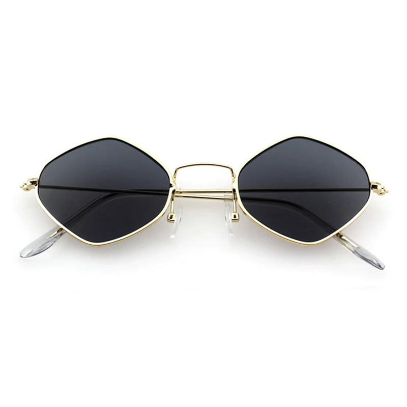 RBUDDY унисекс многоугольные шестиугольные солнцезащитные очки карамельного цвета брендовые Винтажные Солнцезащитные очки зеркальные женские солнцезащитные очки парные очки - Цвет линз: C7