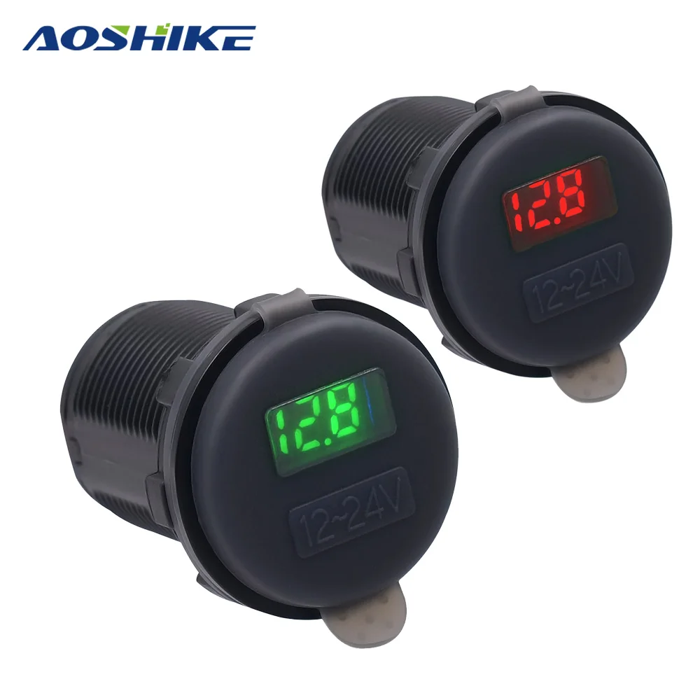 AOSHIKE USB Автомобильное зарядное устройство прикуриватель фокус караван мотоцикл Лодка два в одном разъемы для автомобилей розетки цифровой дисплей