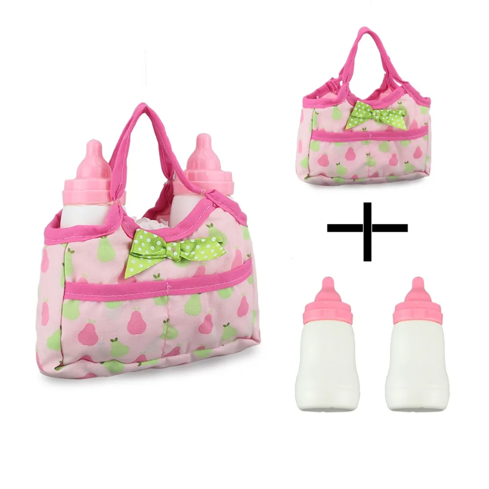 

3pcs In 1, 1Handbag+2Bottles Fit For 43cm Baby Born Doll Reborn Baby Dolls Accessories