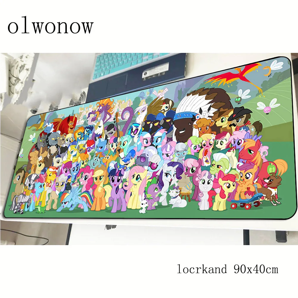 Коврик для мыши my little pony 90x40 см, 3d игровой коврик для мыши, геймерский коврик, модный игровой компьютерный стол, коврик для мыши, клавиатура, большие игровые коврики