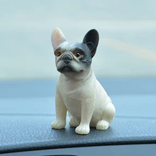 Милое украшение, мини-кукла из смолы, французский бульдог, автомобильный орнамент, прекрасные автомобильные интерьерные игрушки для приборной панели, детский подарок, автомобильные аксессуары