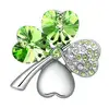 Austrian Crystal four leaf clover Brooch romantic cute fashion jewelry accessories charms women girl lover quality ► Photo 1/6