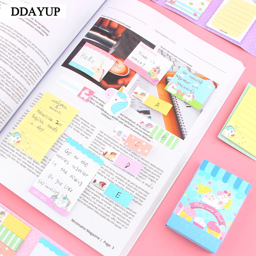 Lovely Cute Unicorn Party 6 Folding Memo Pad N Times Sticky Notes Memo Notepad Bookmark Gift Stationery Lovely Cute Unicorn Party 6 Folding Memo Pad N Times Sticky Notes Memo Notepad Bookmark Gift Stationery