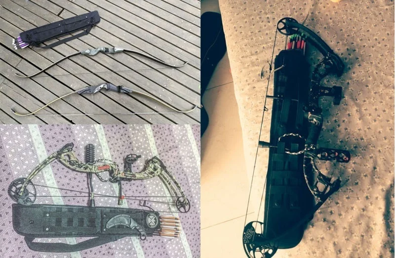 Arcos de Caça e Setas Bolsa de Tiro com Arco Case de Seta Multi-função Rifle Bainha Mochila Coldre Ombro Case Estilingue Molle Quiver 5 bainha mochila coldre ombro caso estilingue molle