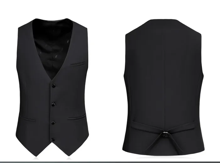 Лидер продаж Весна три штуки мужские костюмы Slim Fit черный роскошный мужской костюм на свадьбу для жениха формальной деловые костюмы S-3XL