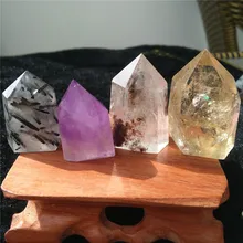 Pierre de cristaux de Cristal fantôme | Améthyste, Tourmaline, Citrine, Cristal de Wicca, Pierre Naturelle, Fluorite, Lapis Lazuli, guérison maison