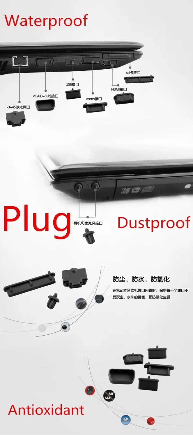 Wodoodporny, odporny na kurz Laptop czarny silikonowy port wtykowy etui do Dell Precision M6800 M6700 M6600 M4800|Torby i etui na laptopy| - AliExpress