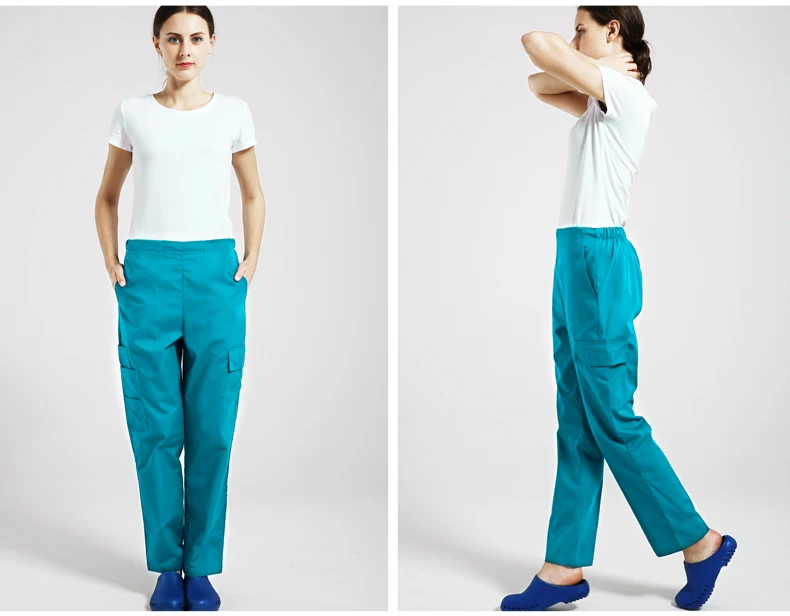 Новое поступление! мульти карман Мужчины Женщины медицинские штаны стирка одежда брюки общие медсестры брюки, лабораторная Униформа медицинские штаны, J97