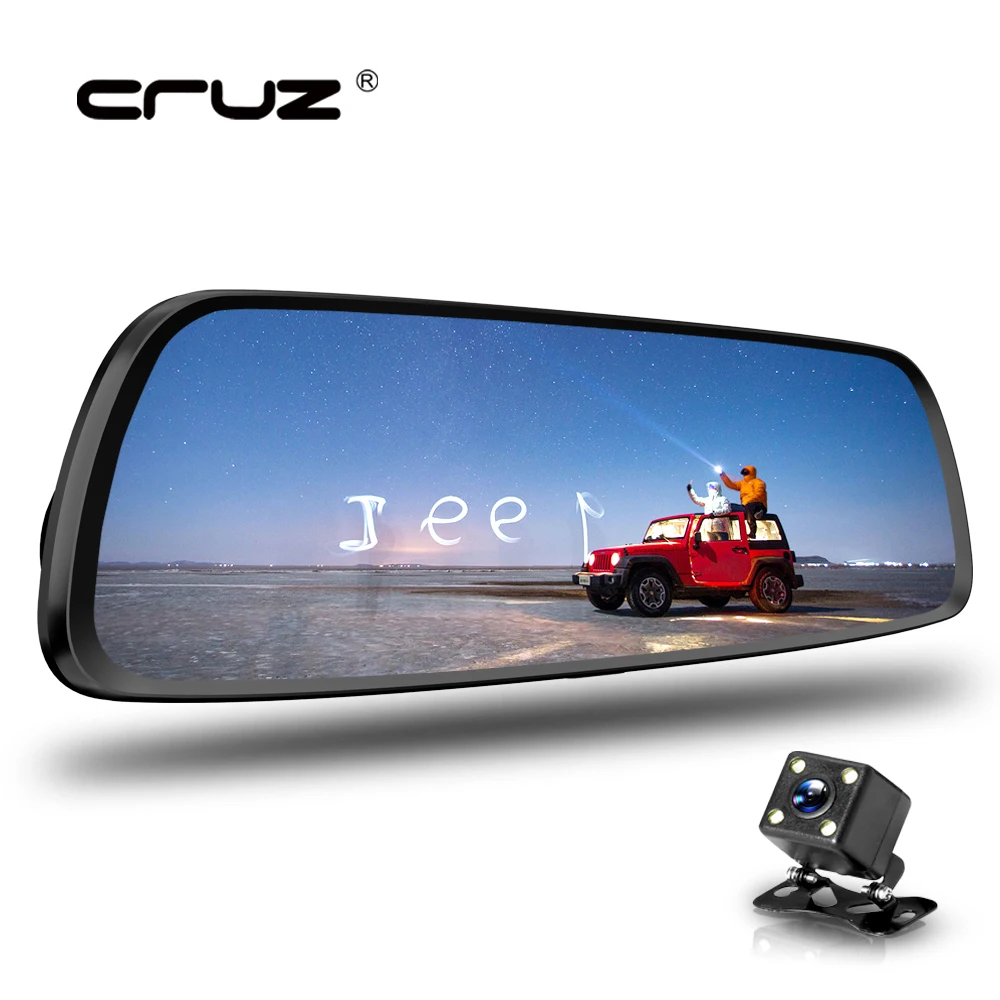 

CRUZ Car Dvr Camera Auto 7.0 Inch Full HD 1080P Rearview Mirror Digital Video Recorder Dual Lens Registratory Camcorder Dash cam
