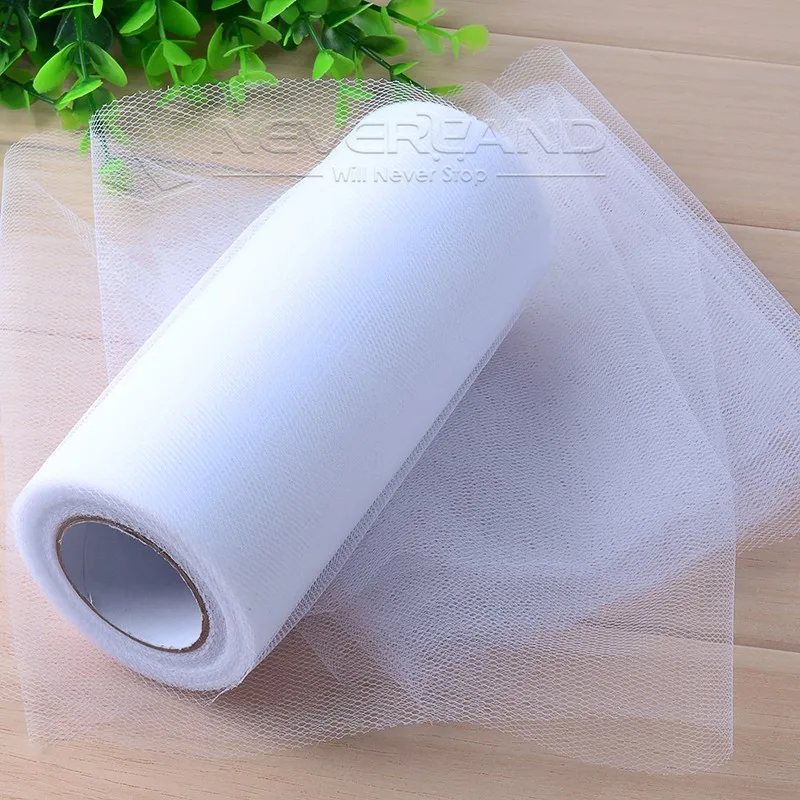 

White Decorations Matt Tulle Roll Spool 6inch x 25yard Tutu Wedding Gift Craft Party Tutu Bow Craft Vivid DIY Gift