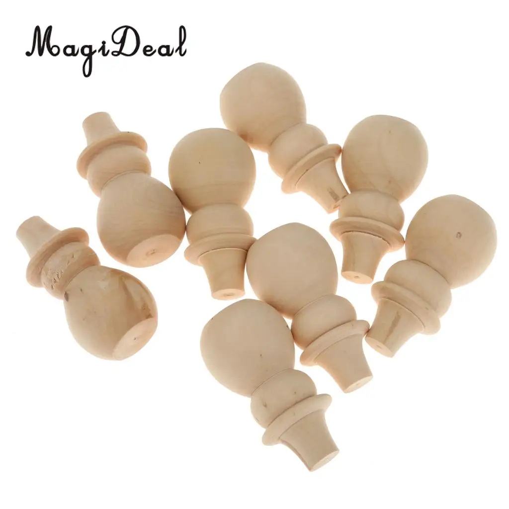 30 Pieces Assorted Blank Christmas Tree Snowman People Nest Wooden Peg Dolls Crafts DIY Montessori Toys Wedding Cake Toppers
