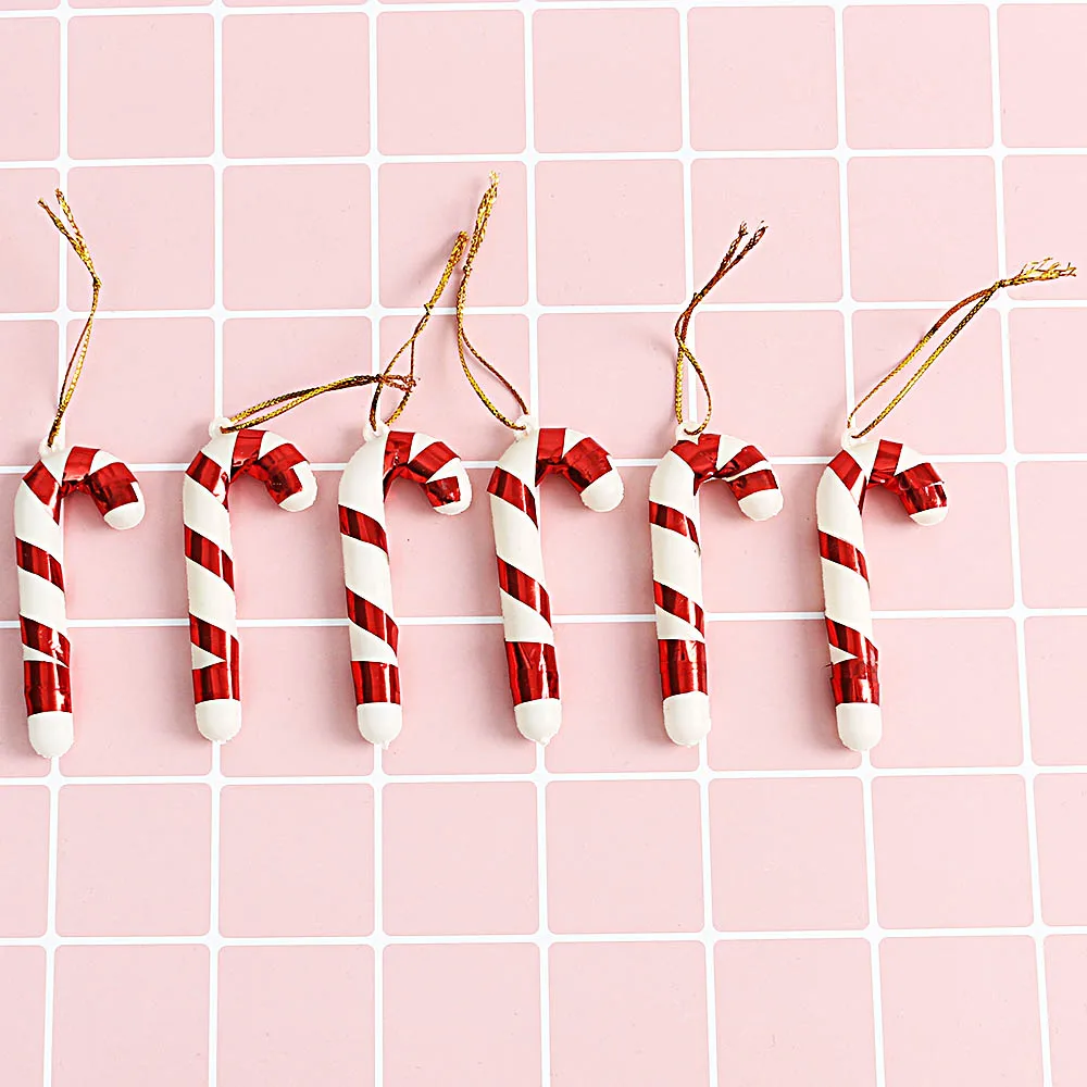 

6Pcs Christmas Candy Cane Ornaments Party Xmas Tree Hanging Decoration Xmas Decor
