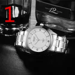 Мужские часы лучший бренд Роскошные часы бизнес из нержавеющей стали силиконовые водонепроницаемые наручные часы 12
