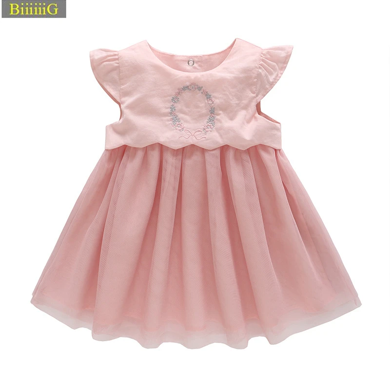 Infant Product Brands Baby Girl Dress Summer Cute Ruffled Toddler Dresses 2018 Neonatal Baby
