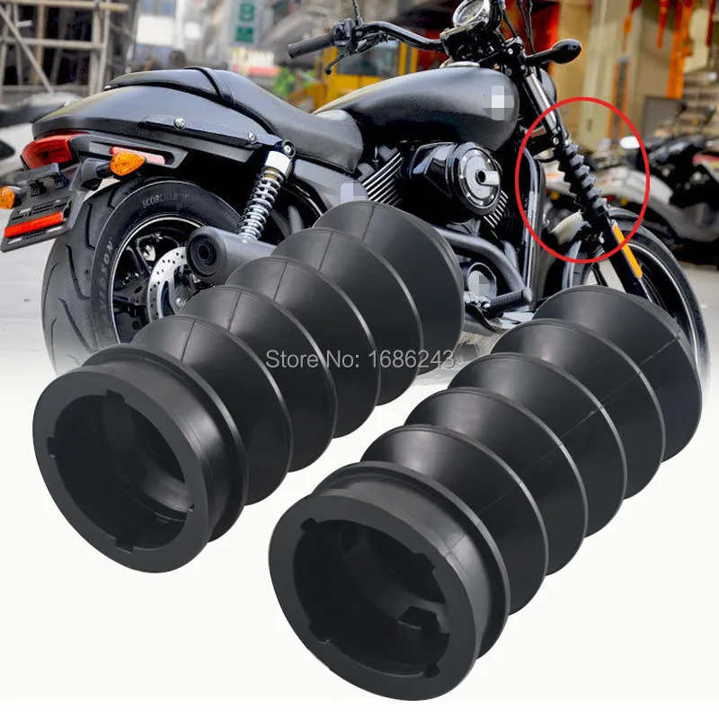 Front Fork Dirt Cover Gaiter Gator Boot Cap Shock Rubber Fits For Harley Street 500 750 XG500