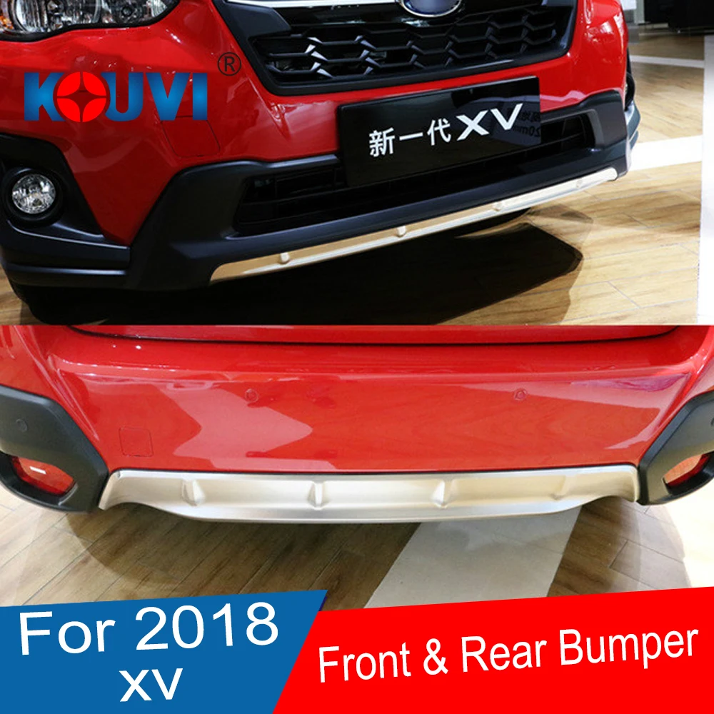 

For SUBARU XV GT3 GT7 2017 2018 304 Stainless Steel Front Rear Bumper Skid Protector Guard Plate Cover Trims 2pcs Car Styling
