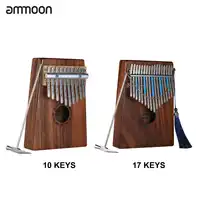ammoon 10 Keys/ 17 Keys Kalimba Mbira Sanza Thumb Piano Hawaiian Koa Solid Wood with Carry Bag Scale Sticker Tuning Hammer Gift