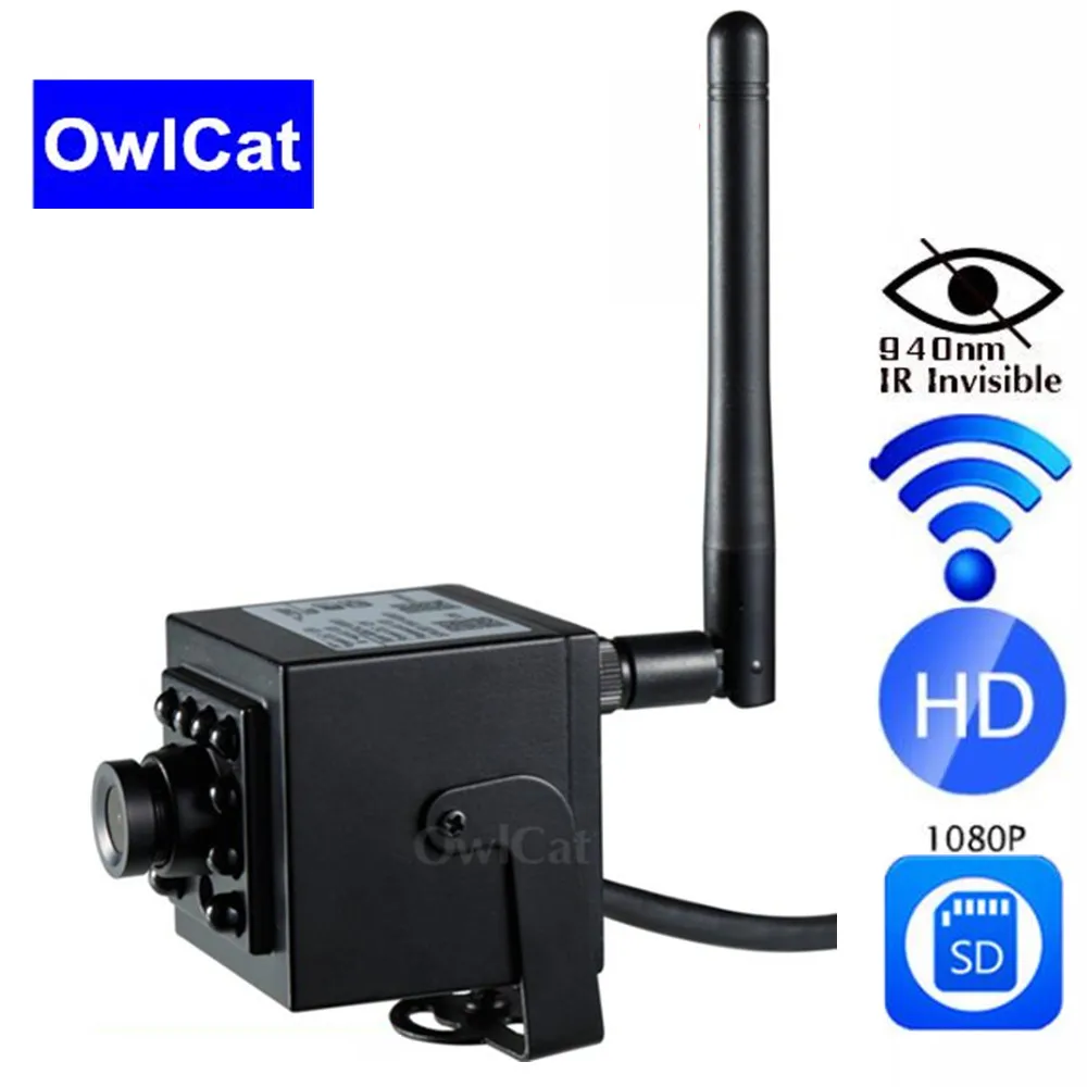 

Security IP Camera Wireless WiFi Motion Detection Recording Alarm Buzzer Push Email Alarm 940nm Invisible IR HD Mini CCTV Camera