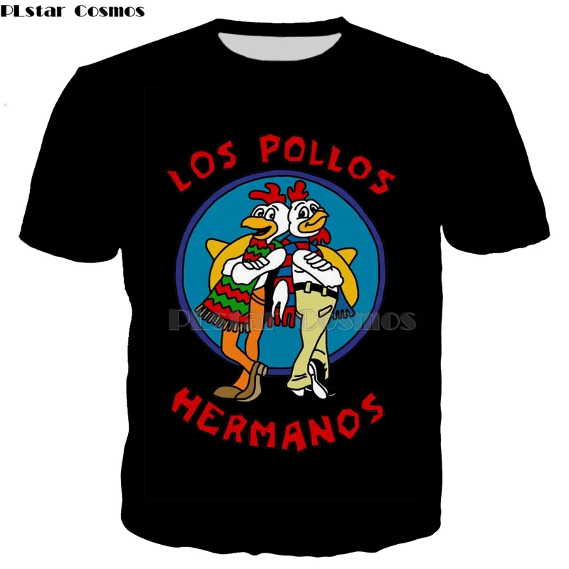 Мужская одежда мода Breaking Bad t shirt LOS POLLOS Hermanos толстовки Chicken Brothers футболка с коротким рукавом Футболка Горячая Распродажа топ-10