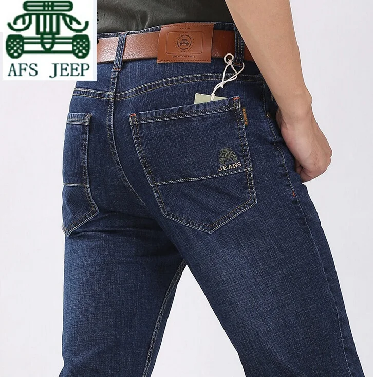 AFS JEEP 2 Spandex and 79 Cotton Real Men s Summer Elasticity Casual Jeans Real Man