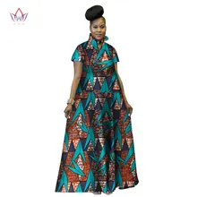 Fashion Print Long Ball Gown Dresses Bazin Riche African Stand Collar Dress for Women Traditional African Clothing WY2802 Fashion Print Long Ball Gown Dresses Bazin Riche African Stand Collar Dress for Women Traditional African Clothing WY2802