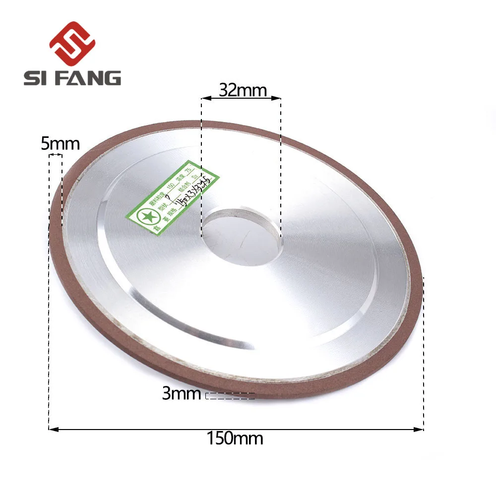 150 мм Алмазный шлифовальный круг плоский тип Для карбида фрезерные станки диски