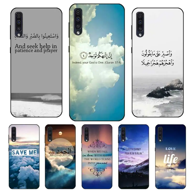 

N340 Islamic Black Silicone Case For Samsung Galaxy A2 Core A6 A7 A8 A9 A10 A30 A40 A50 A60 A70 A8S A9S A20E Plus