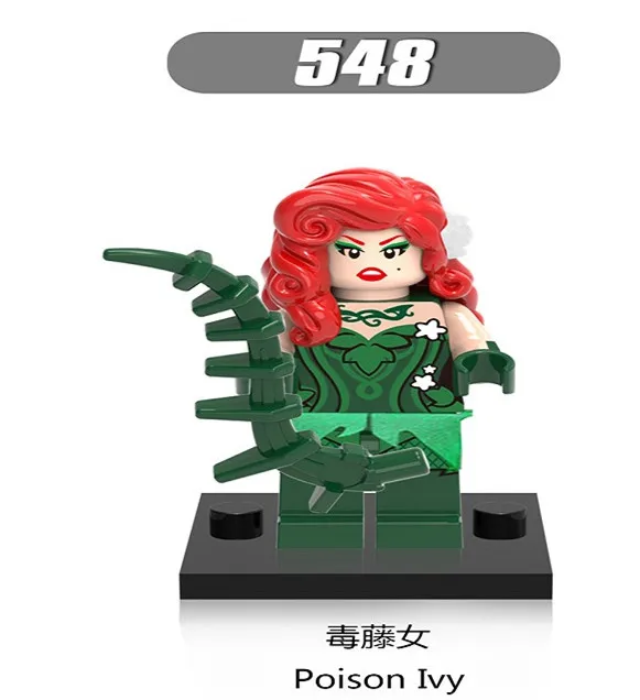 

400PCS Super Heroes Joker Poison Ivy Catwoman Robin Harley Quim Batgirl Riddler Red Hood Blocks Bricks Gift Toys