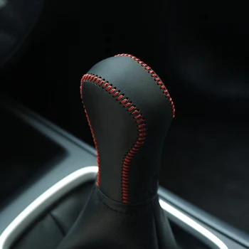 

Top Genuine leather gear stick shift knob cover For New Nissan versa MT Case ppc cpr pen case on shift lever pen cpr gear shift