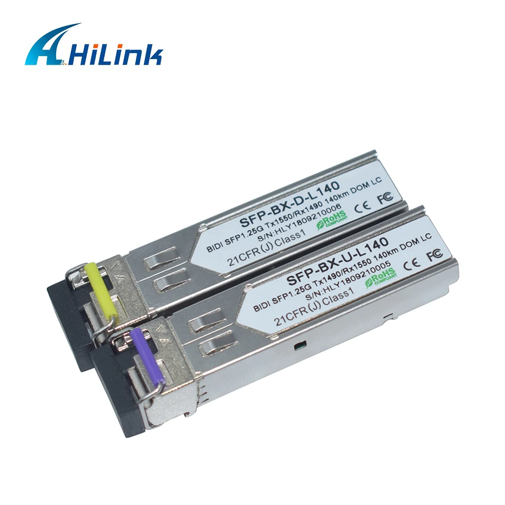 Одноволоконный 1 25 base bx WDM трансивер 140G нм/Нм км BiDi SFP LC|Оптоволоконное