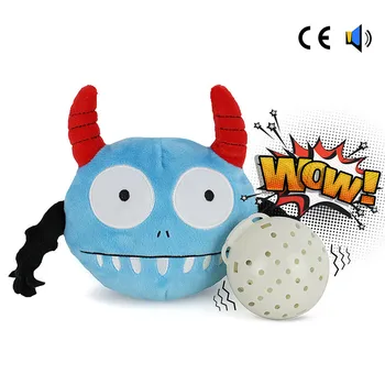 

Pet Toys Automatic Electric Poppy Dog Squeak Toys Plush Jumping Monster Giggle Chew Ball Toy Bite Resistant Pet Supplies For Dog