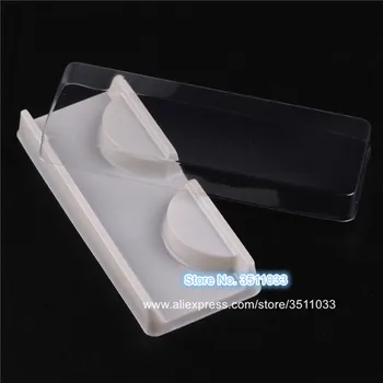 

100pcs/lot White 1 Pair Empty DIY False Eyelashes Blister Packing Box Clear Eyelashes Container Fake Eyelashes Blister Package