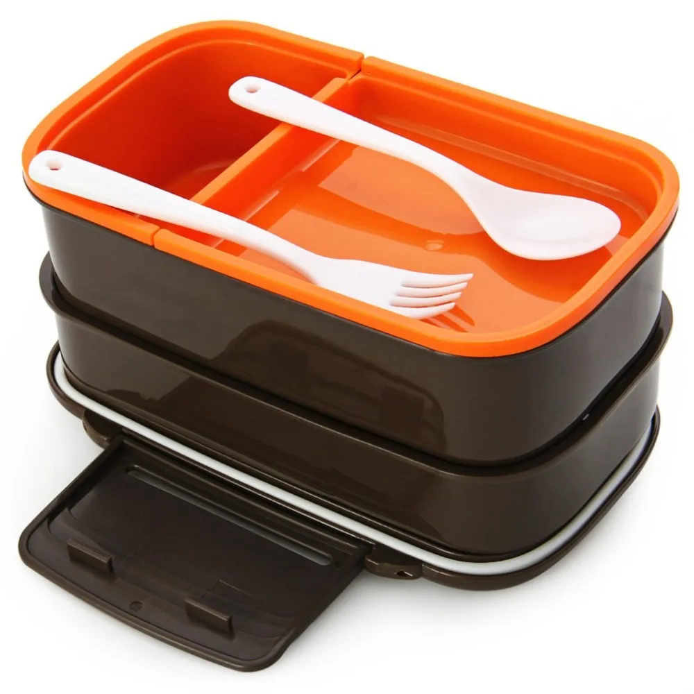 1400ml Double Layer Plastic Lunch Container Microwave Oven Bento Box Food Container Lunchbox