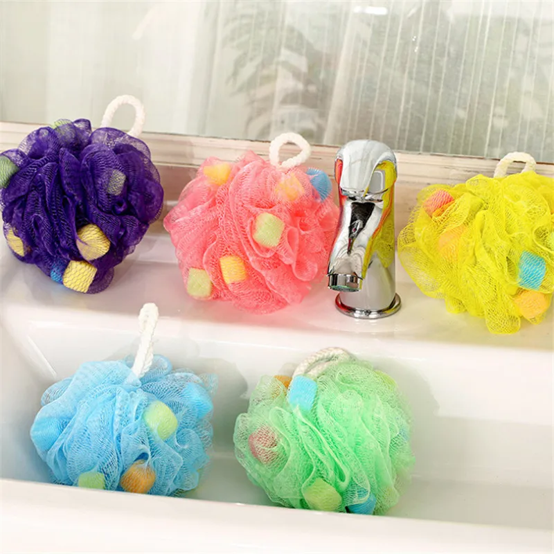 5pc/lot Bath Ball Body Cleaning Mesh Sponge Shower Product Cute Wash